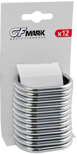 Кольца для штор в ванную пластик хром (12шт в упаковке) (75001)