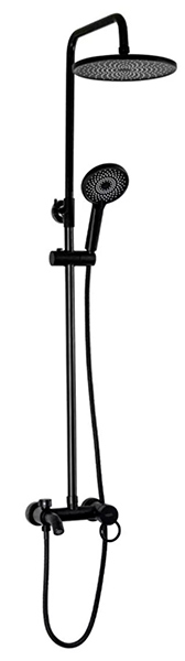 Смеситель с душевой стойкой с 2-я лейками, (3186)