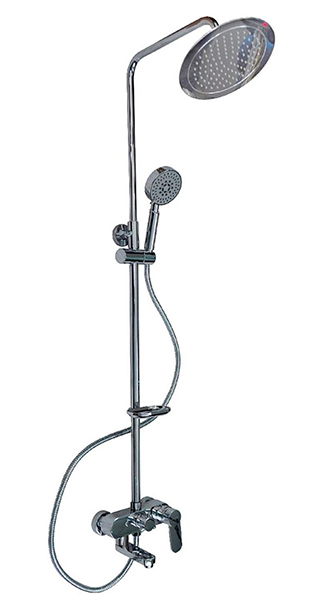 юСмеситель с душевой стойкой с 2-я лейками, (3095)