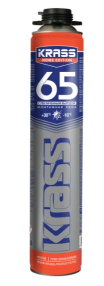 Пена монтажная KRASS Home Edition 65 пистолетная 0,84л
