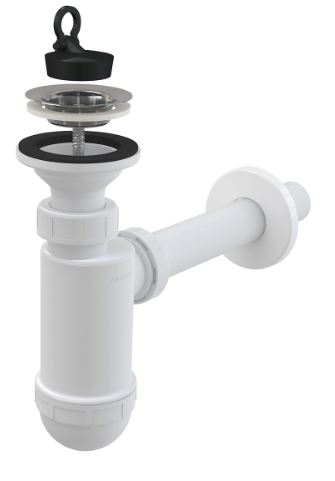 ALCAPLAST Сифон для умывальника d32мм с решеткой из нержавеющей стали d63мм (A410)