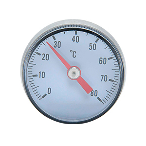 Термометр аксиальный с гильзой THERMOFIX подключение 1/4" (10bar, 0-80*)