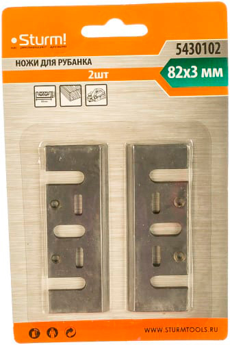 Ножи для рубанка Sturm! 82x28х3мм 5430102