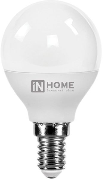 Лампа с/д IN HOME LED-ШАР-VC 8Вт 230В E14 3000К 600Лм 