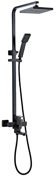 Душевая система, НЕРЖАВЕЮЩАЯ СТАЛЬ Черная (L72433В)