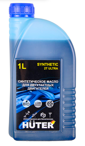 Масло моторное 2Т Ultra синтетика 1л Huter 73/8/3/3 с ЧЗ