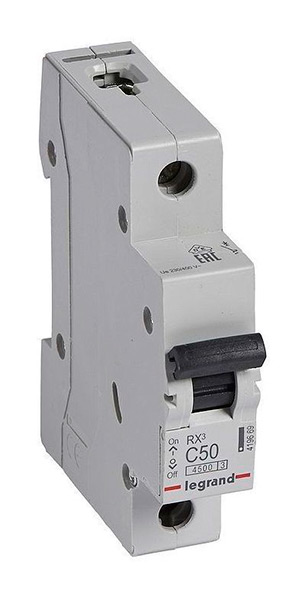 Выключатель автоматический LEGRAND RX3 1/50 C 4,5kA 419669