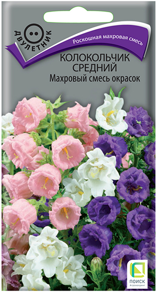 Семена Колокольчик Махровый смесь окрасок 0,1гр.Поиск 300168