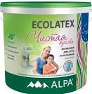 Краска ECOLATEX 5л высокоукрывающая, моющаяся/выведен из ассортимента
