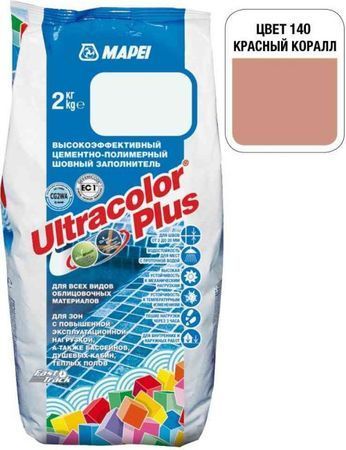 Затирка ULTRACOLOR PLUS №140 красный коралл 2кг