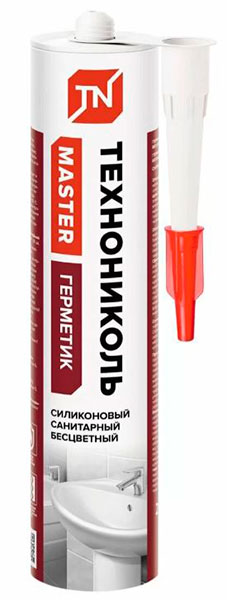 Герметик ТЕХНОНИКОЛЬ санитарный белый, картридж,12*280 мл