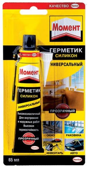 Герметик силиконовый унив.бесцветный 85мл Момент 606037