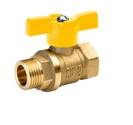 Кран шаровый газовый (БОЛОГОЕ) d25 в/н бабочка