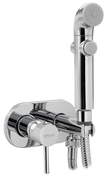 Смеситель встраиваемый с гигиеническим душем GFmark ЛАТУНЬ ХРОМ (2062)