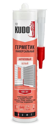 Герметик акриловый БЕЛЫЙ 280 мл KUDO *33021 KUSACR280U-1 (12шт)