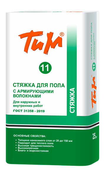 Стяжка для пола с армирующими волокнами №11 ТиМ 25кг (48)
