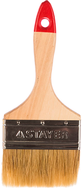 Кисть плоск. STAYER Стандарт нат. щетина 100мм 0101-100