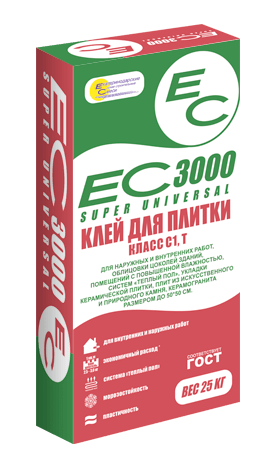 Клей плиточный 3000 25кг ЕС (54)