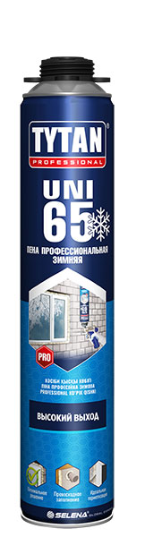 Пена монтажная ТИТАН 65л ПРО UNI 750мл  (30217) / не заказывать