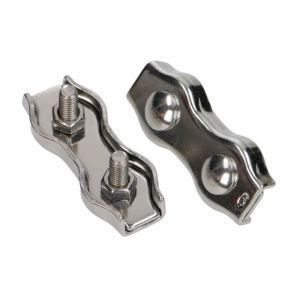 Зажим для ст. кан. двойной DUPLEX 2 нержА4 (20)