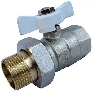 Кран шаровый с АМЕРИКАНКОЙ d15 бабочка СТК серия5000 (5015.07)