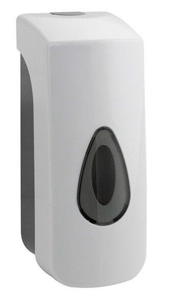 Дозатор для жидкого мыла 350мл универсальный, пластиковый, с глазком, БЕЛЫЙ GFmark (630)