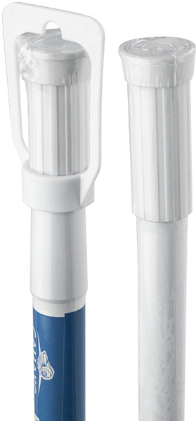 Карниз для ванны 110*200 см без колец , металлический БЕЛЫЙ (10011)