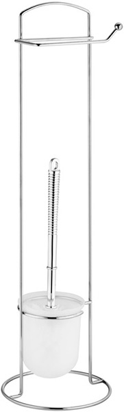 Стойка Эконом напольная с держат. д/туалет. бумаги и ершиком СТ2930