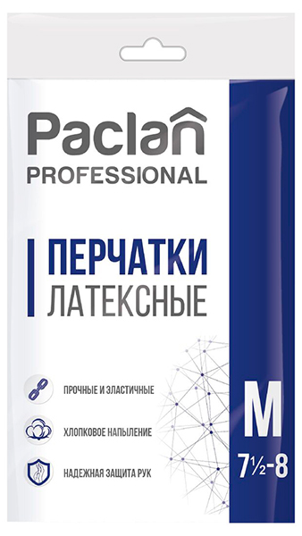 Перчатки PACLAN Professional хоз-ые латексные р-р М