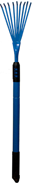 Грабли 53902 веерные ручка-удлинитель 72х14х3,5мм плоские зубы 