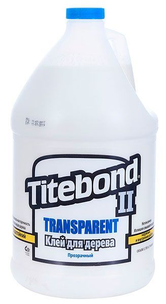 Клей водостойкий Titebond для дерева прозрачный 3,785л