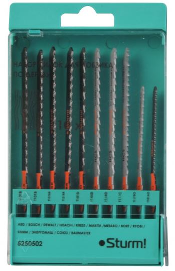 Пилки д/лобзика по дереву 10шт Sturm 5250502