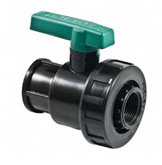 Кран шаровый ПНД 1В*1В POELSAN