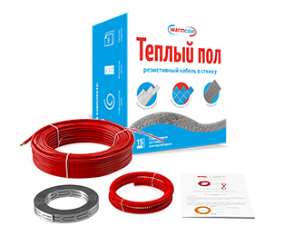 Нагревательный кабель Warmcoin 80 м.п.(10,0-12,0 м2) 1200 Вт