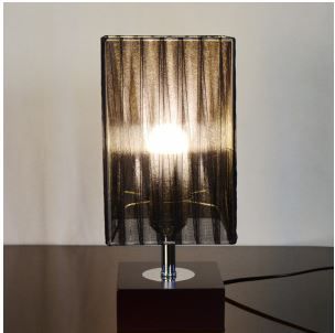 Настольная лампа РОСТОК 2311+06 черный/коричневый абажур h34 см 1x60W E27 DUO19