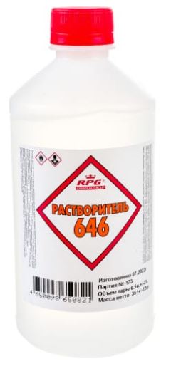 Растворитель 646 ПЭТ 0,5л 25 шт. RPG НижНовгород