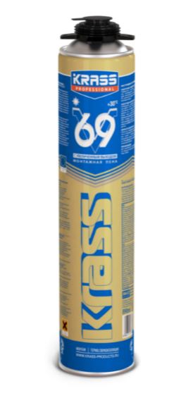 Пена монтажная KRASS Professional V69 пистолетная 0,89л