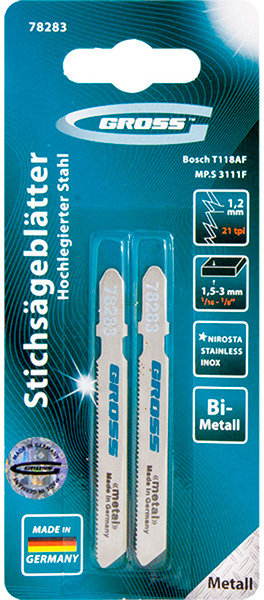 Полотна для лобзика T118AF Gross 78283