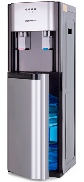 Кулер для воды Aqua Work J41-LDS  черный/серебро