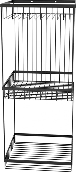 Полка Fora Connect 3-х ярусная FOR-DIM093 чёрн.