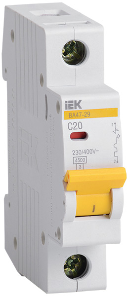 ВА IEK ВА47-29 1п 20А 4,5 кА *MVA20-1-020-C*
