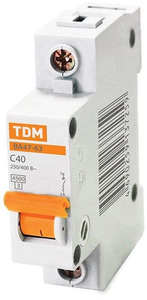 Выключатель автоматический ВА47-63 1Р 20А 4,5кА х-ка С TDM SQ0218-004