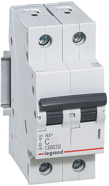 Выключатель автоматический LEGRAND RX3 2/25 C 4,5kA 419699