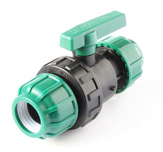 Кран шаровый ПНД муфта-муфта 20*20 POELSAN