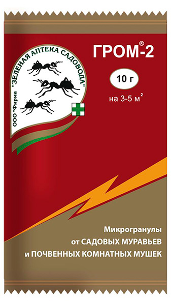 Инсектицид Гром-2 от муравьев и почвенных мушек 10гр ЗАС