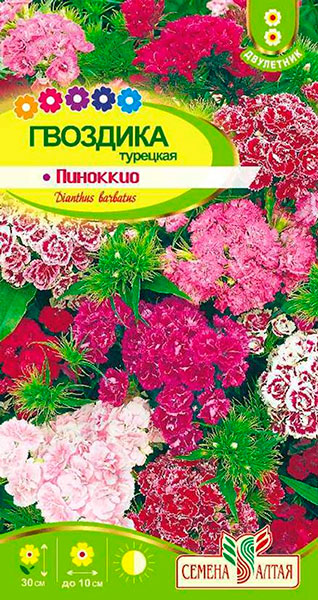Семена Гвоздика Турецкая Пиноккио 0,2г Сем Алт