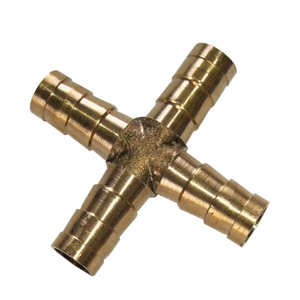 Штуцер латунный 4-х сторонний 10*10*10*10