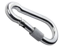 Карабин с фиксатором, оцинкованный DIN5299D 13х160