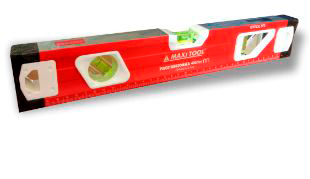 Уровень 19401 красн 40см противоударн. усилен. 3 глазка+перископ+магнит+линейка+резин.загл. 2 фрезир