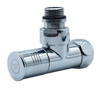 Вентиль для полотенцесушителя "Thermofix" (угловой, маховик-круг) (3/4"Х1/2" г/|ш)